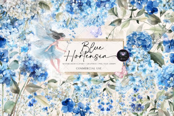 Blue Hortensia Watercolor Clipart: A Designer's Guide