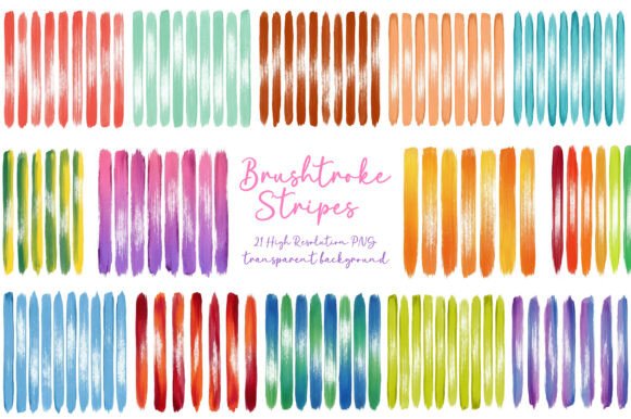 Brushstroke Stripes Preppy Striped PNG for Modern Design