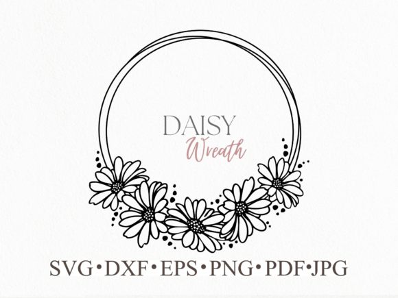 Daisy Hand Drawn Floral Wreath SVG: A Designer's Essential Asset