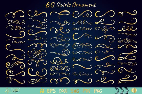 Elevate Designs with Vintage Swirls Ornament SVG