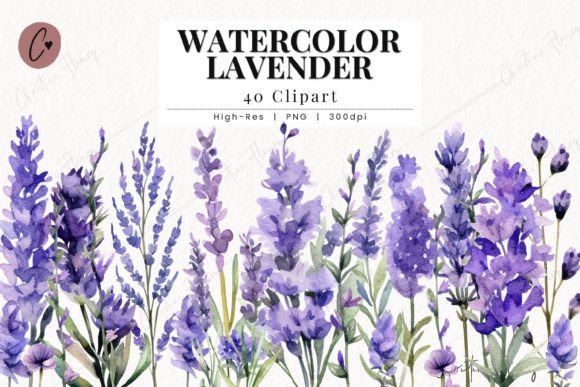 Elevate Your Projects with Watercolor Lavender Clipart