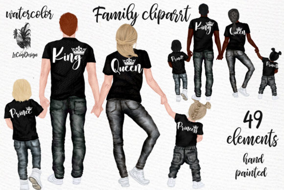Family Clip Art: Parents & Kids Illustrations for Designers