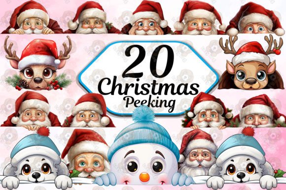 Funny Christmas Peeking Clipart PNG Set: A Designer's Guide