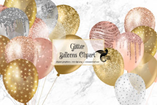 Glitter Balloons Clipart: Sparkling Visual Assets for Modern Design