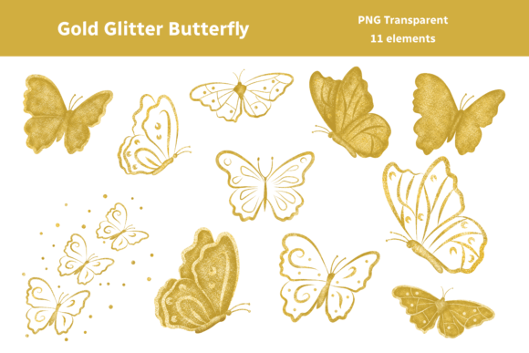 Gold Glitter Butterfly: Elevate Your Design Projects