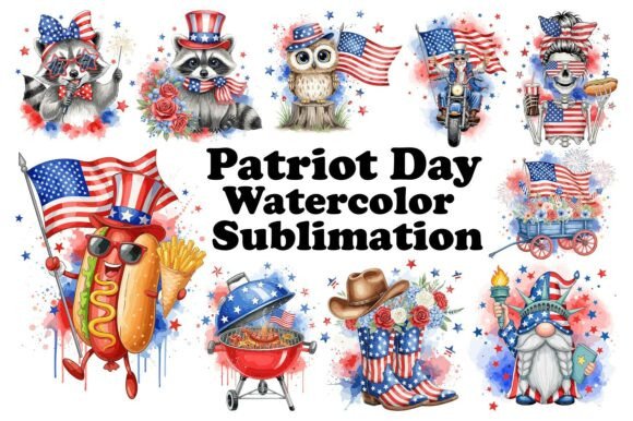 Patriot Day Watercolor Sublimation Set: Design & Celebrate