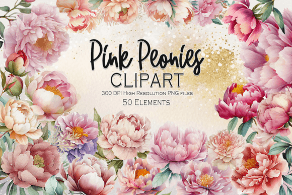 Pink Peonies Clipart: Elevate Your Floral Designs
