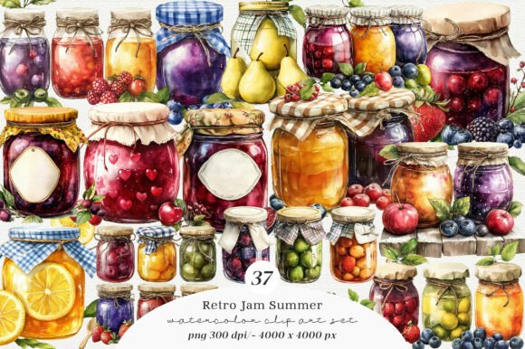 Retro Jam Summer Clipart Png: A Designer's Toolkit