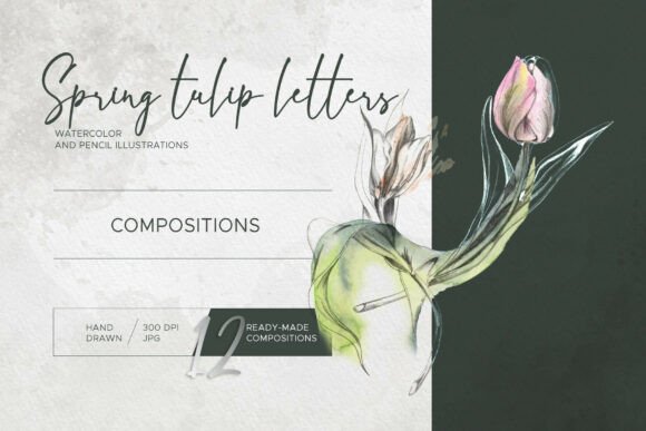 Spring Tulip Letters: Elevate Your Design with Botanical Elegance