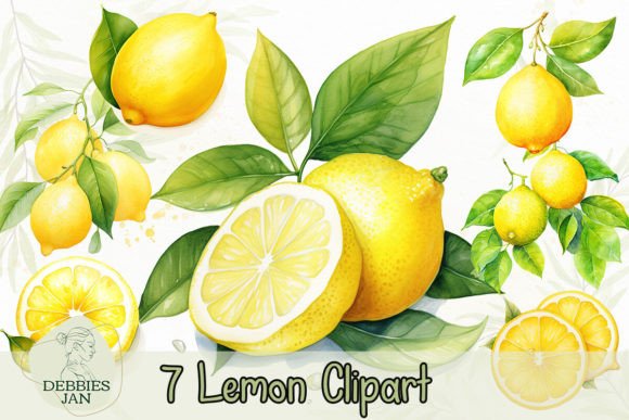 Watercolour Lemon Clipart: Fresh Design Assets for Creative Projects